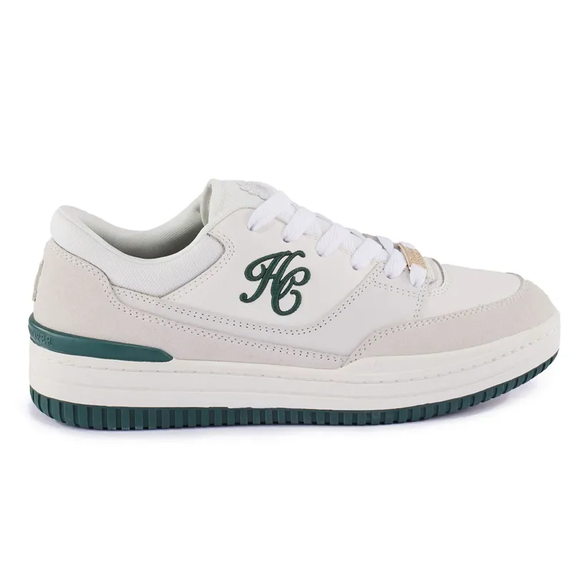 Holland Cooper Retro Runner Ladies Sneakers - White/Racing Green-7