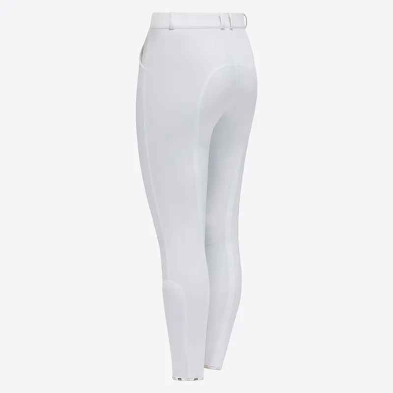 Riders Gene Young Rider Full Grip 001 Unisex Youth Breeches - White-1