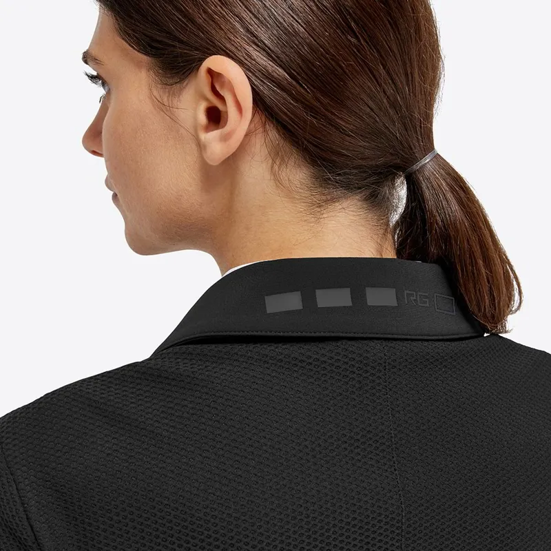 Riders Gene Jersey and Mesh Ladies Show Coat - Black-1