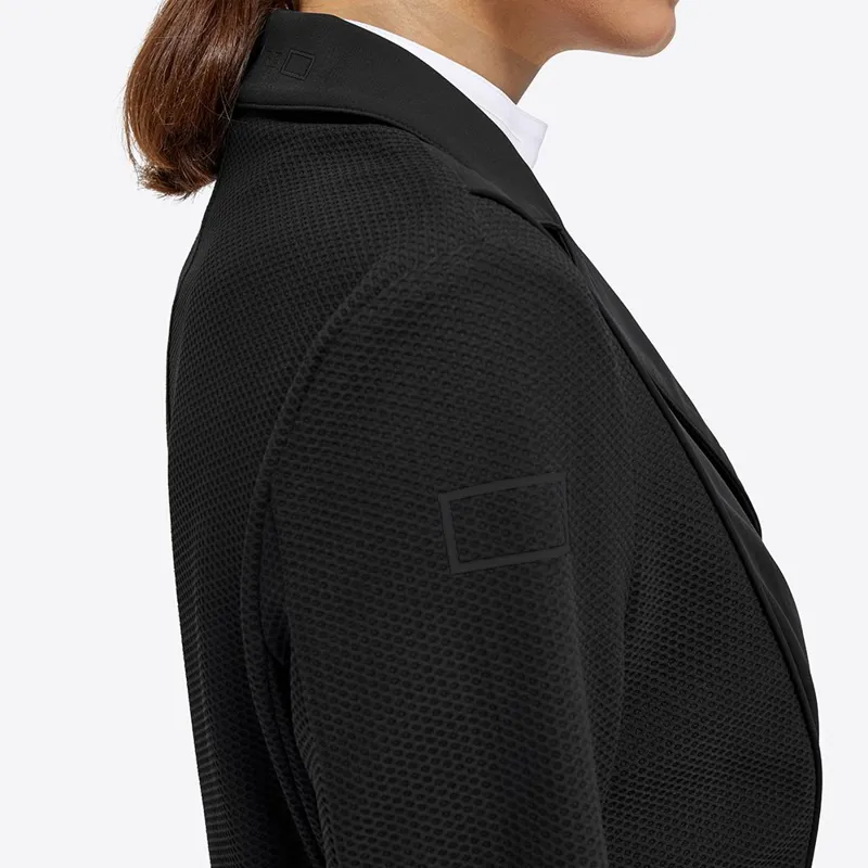 Riders Gene Jersey and Mesh Ladies Show Coat - Black-2