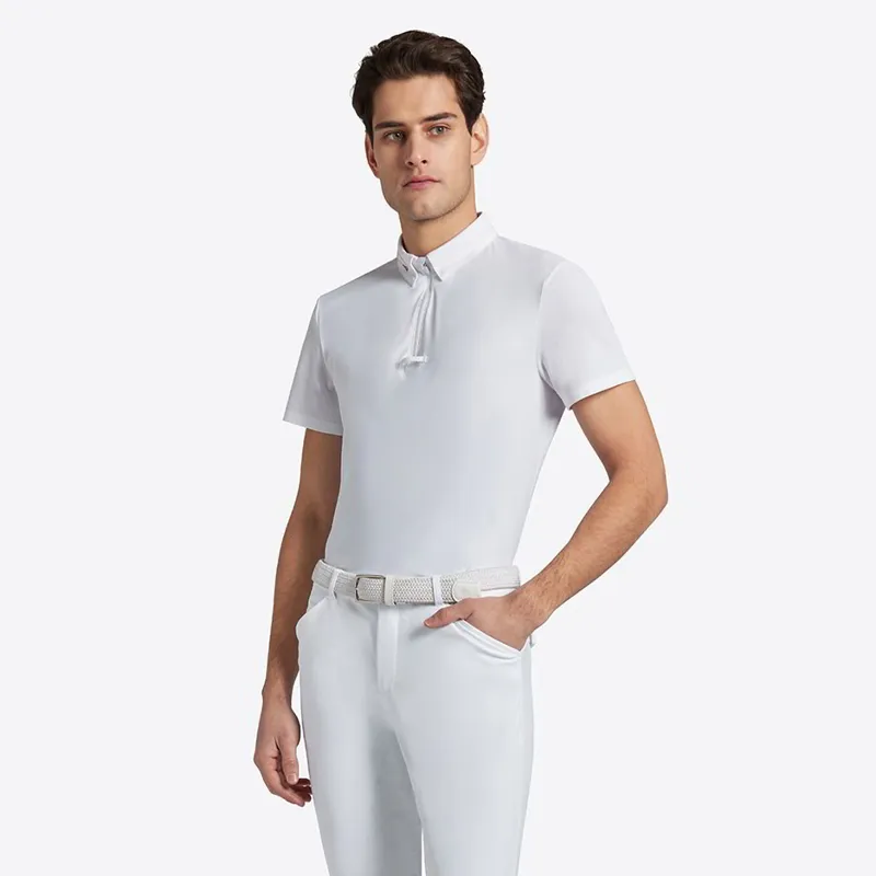 Riders Gene Jersey Short Sleeve Zip Men's Competition Shirt - White-1
