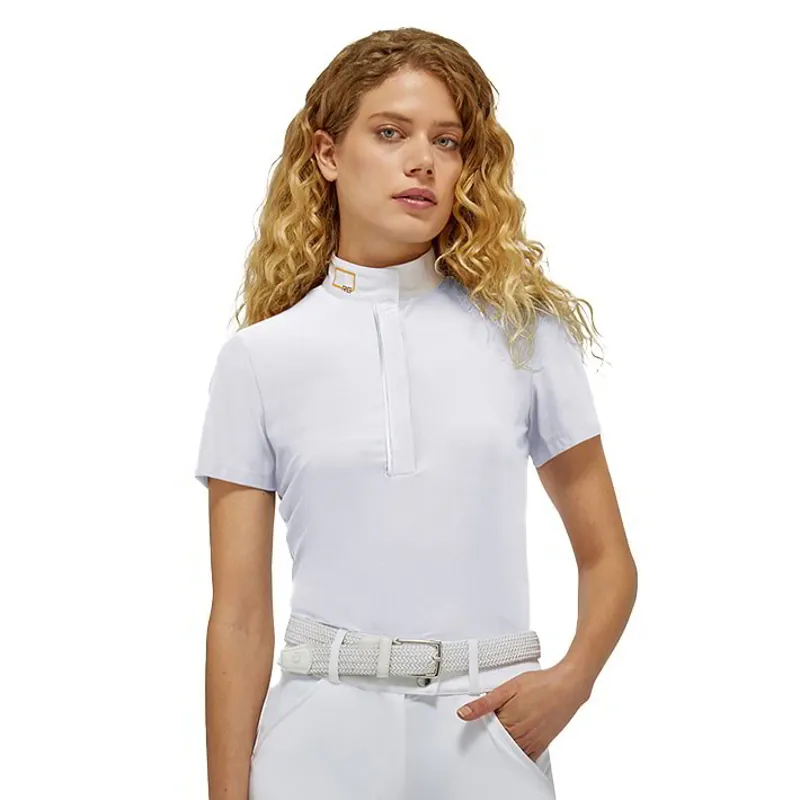 Riders Gene Jersey Short Sleeve Women's Show Shirt - White/Knit