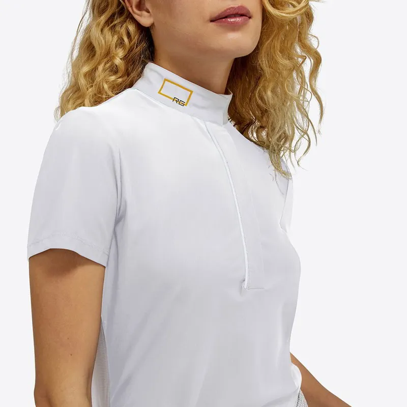 Riders Gene Jersey Short Sleeve Women's Show Shirt - White/Knit-2