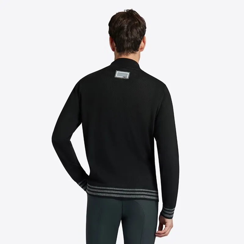 Riders Gene Wool Blend Half Zip Men's Sweater - Black-2