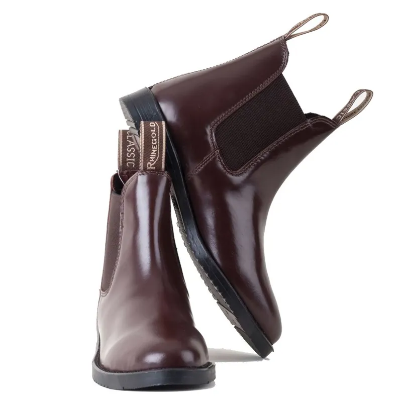 Rhinegold Comfey Classic Adults Paddock Boots Brown-1