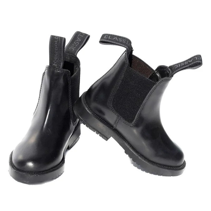 Rhinegold Comfey Classic Childrens Paddock Boots - Black-1