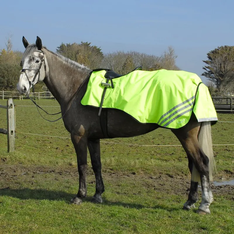 Rhinegold 3/4 Length Cutaway Waterproof Exercise Sheet - Yellow