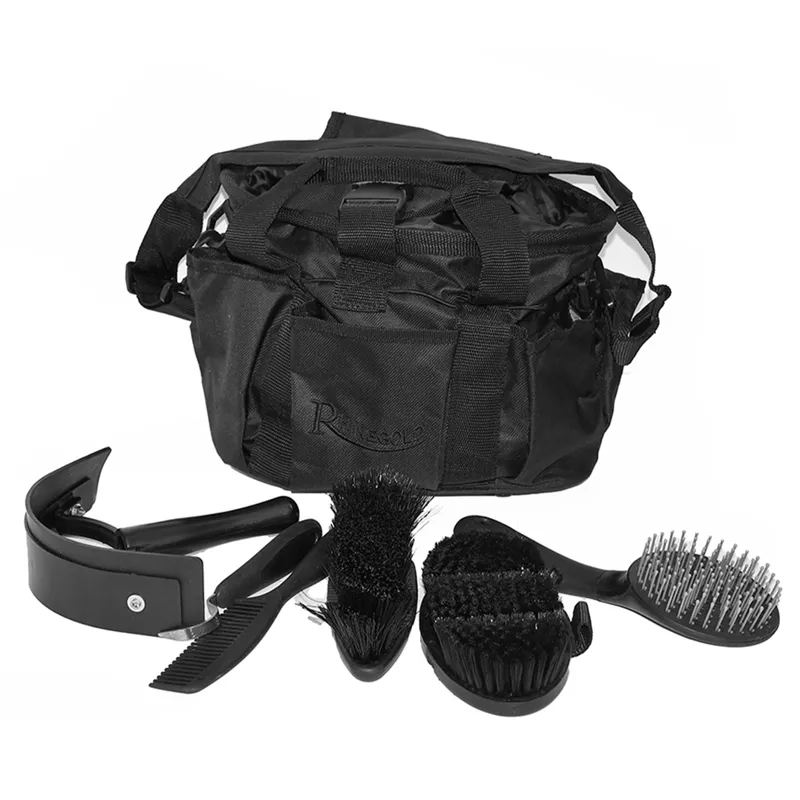 Rhinegold Complete Soft Touch Grooming Kit with Bag - Black