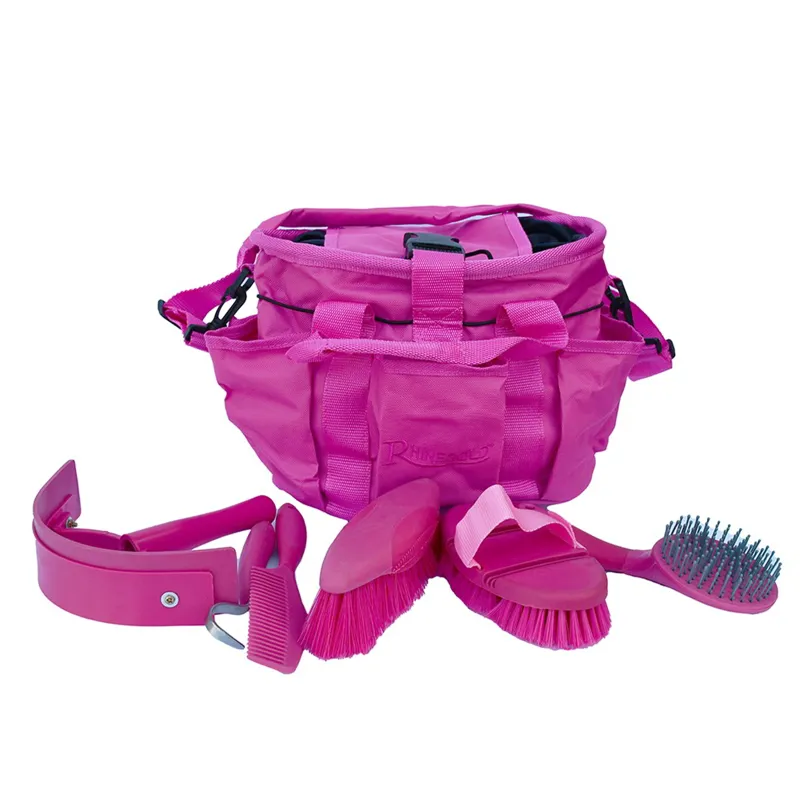 Rhinegold Complete Soft Touch Grooming Kit with Bag - Pink