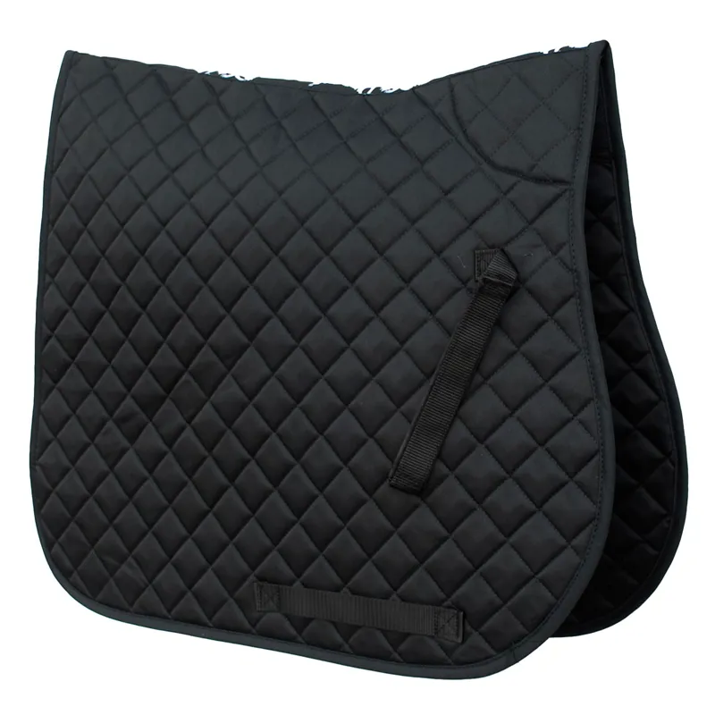 Rhinegold Cotton Quilted Saddle Pad - Black