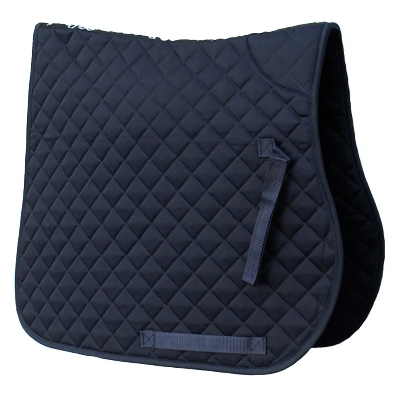 Rhinegold Cotton Quilted Saddle Pad - Navy