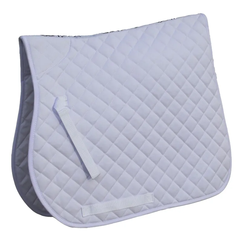 Rhinegold Cotton Quilted Saddle Pad - White