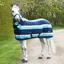 Rhinegold Fixed Neck Fleece Cooler - Turqoise Stripe