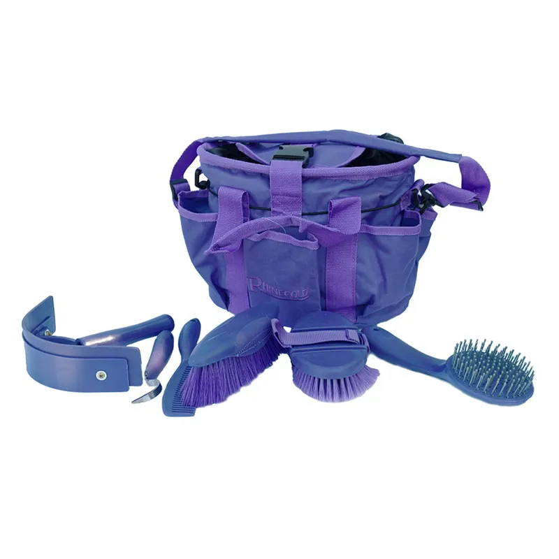Rhinegold Complete Soft Touch Grooming Kit with Bag - Purple
