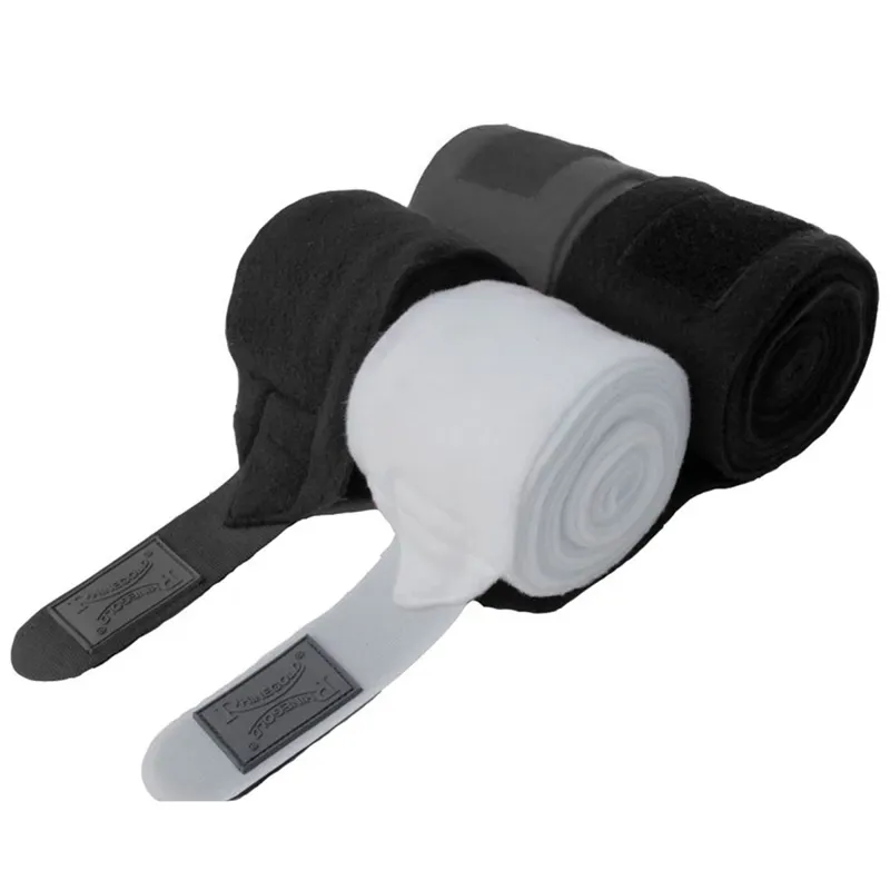 Rhinegold Fleece Stable and Travel Wraps - White