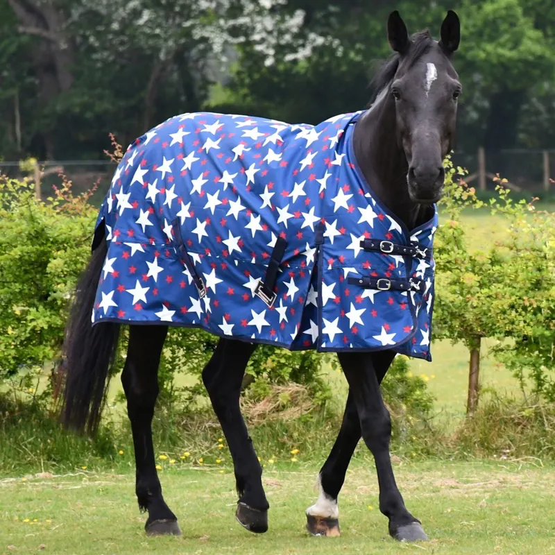 Rhinegold Torrent 0g Standard Neck Turnout Blanket - Star Design