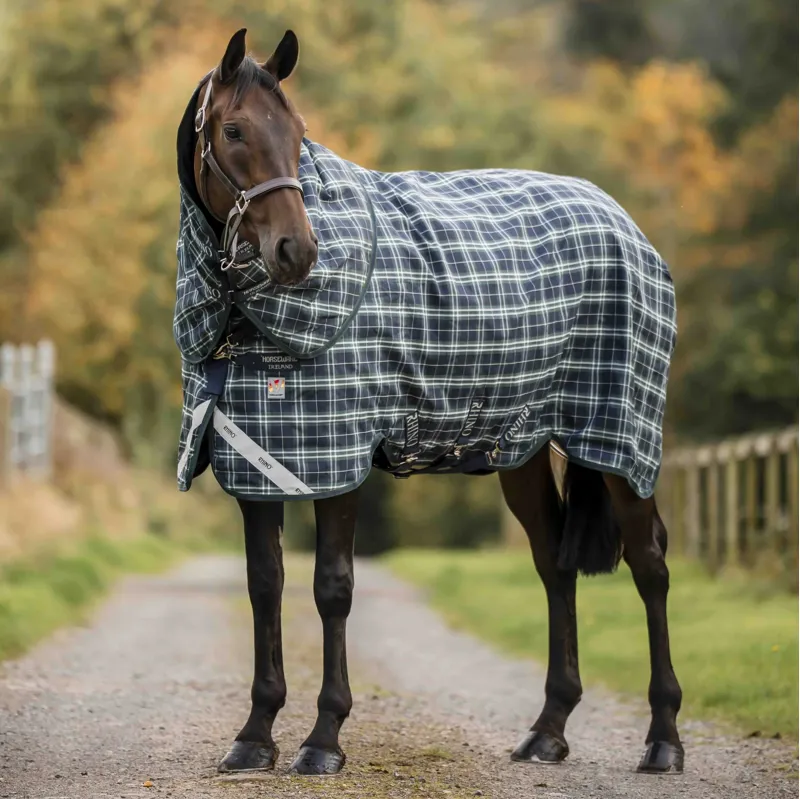 Rhino Plus Vari-Layer 250g Turnout Blanket - Hunter Check/Green/Navy-1