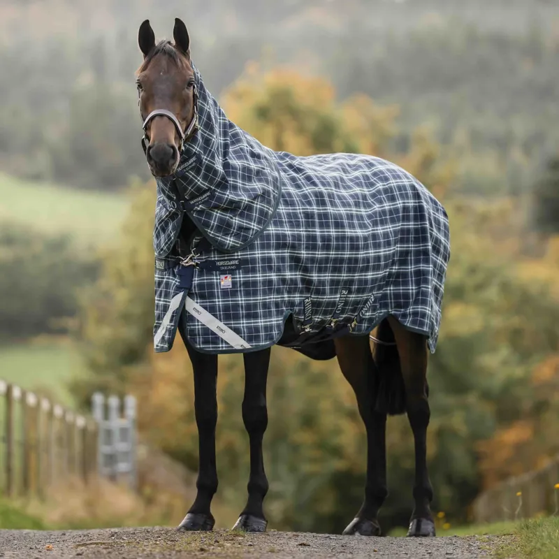 Rhino Plus Vari-Layer 250g Turnout Blanket - Hunter Check/Green/Navy