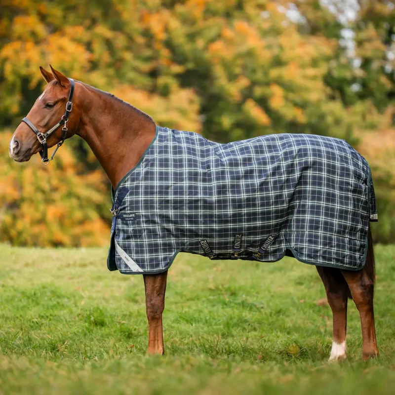 Rhino Plus Vari-Layer 450g Turnout Blanket - Hunter Check/Green/Navy