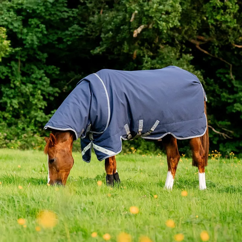 Rhino Plus Vari-Layer 450g Turnout Blanket - Navy/Titanium Grey-5