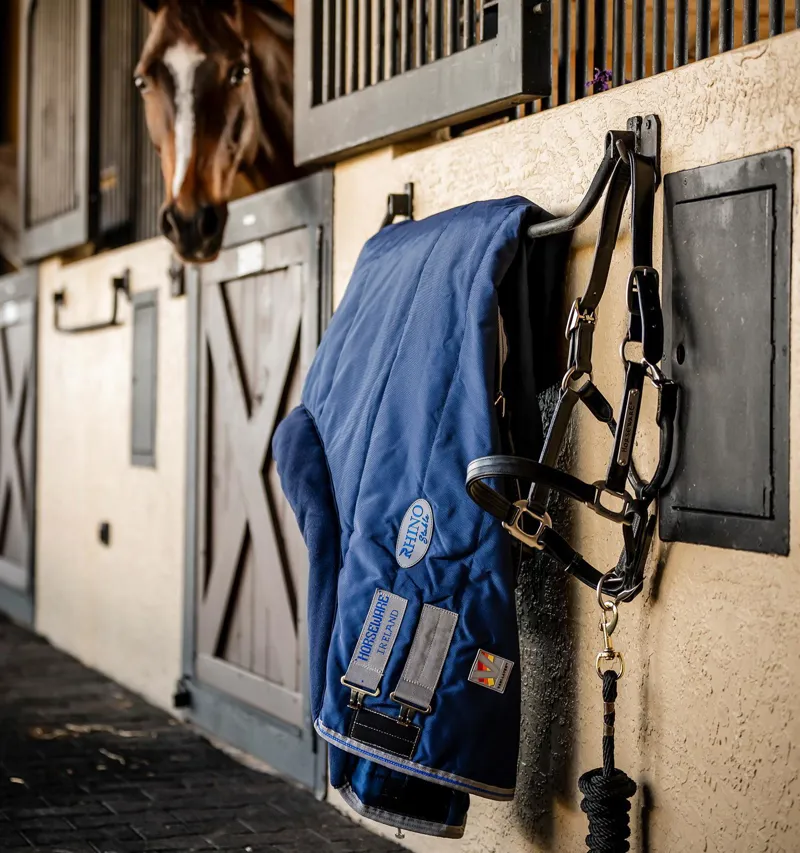 Rhino Vari-Layer 350g Stable Blanket - Navy/Teal/Grey/Classic Blue-3