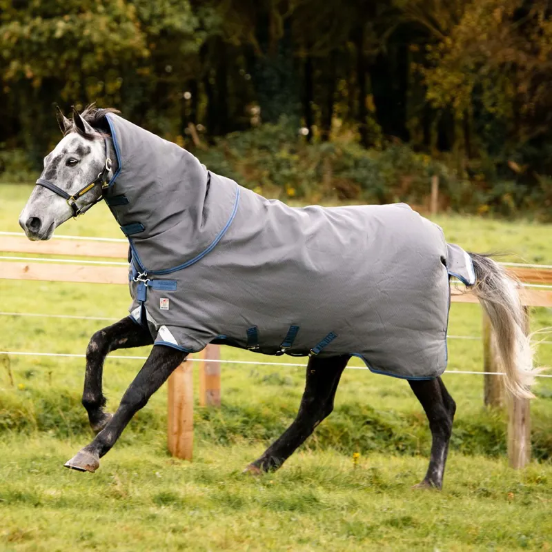 Rhino HexStop Plus 100g Vari-Layer Turnout Blanket - Grey/Indigo/Navy-1