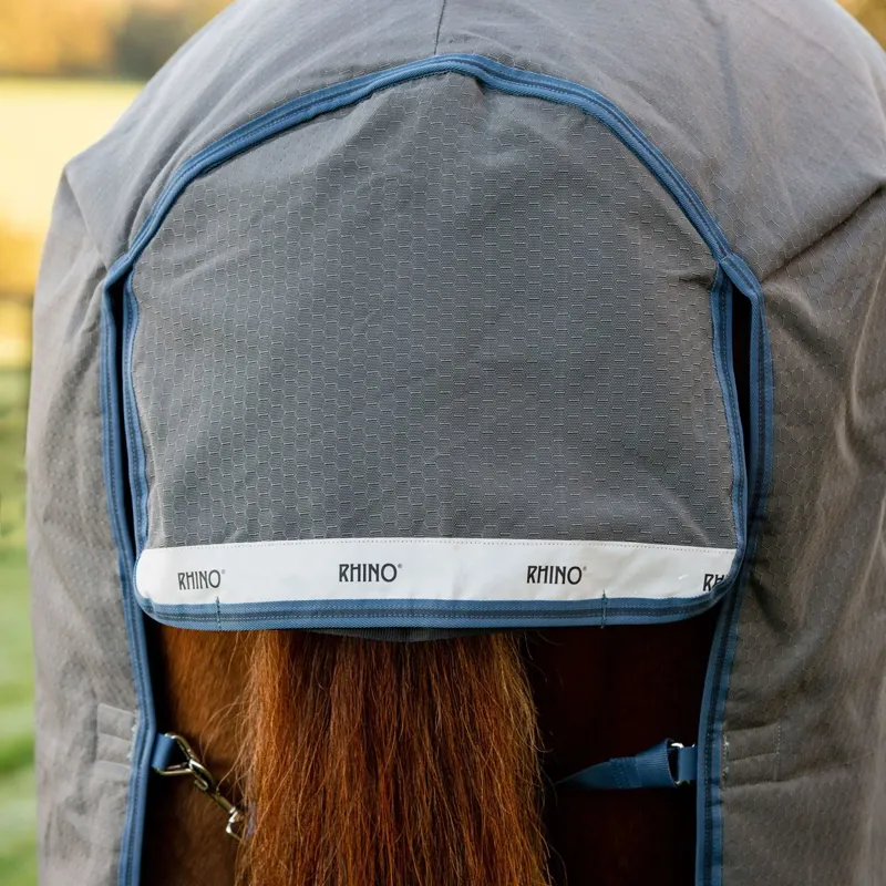 Rhino HexStop Plus 100g Vari-Layer Turnout Blanket - Grey/Indigo/Navy-4
