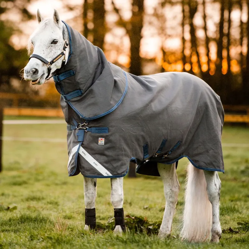 Rhino HexStop Plus 250g Vari-Layer Turnout Blanket - Grey/Indigo/Navy