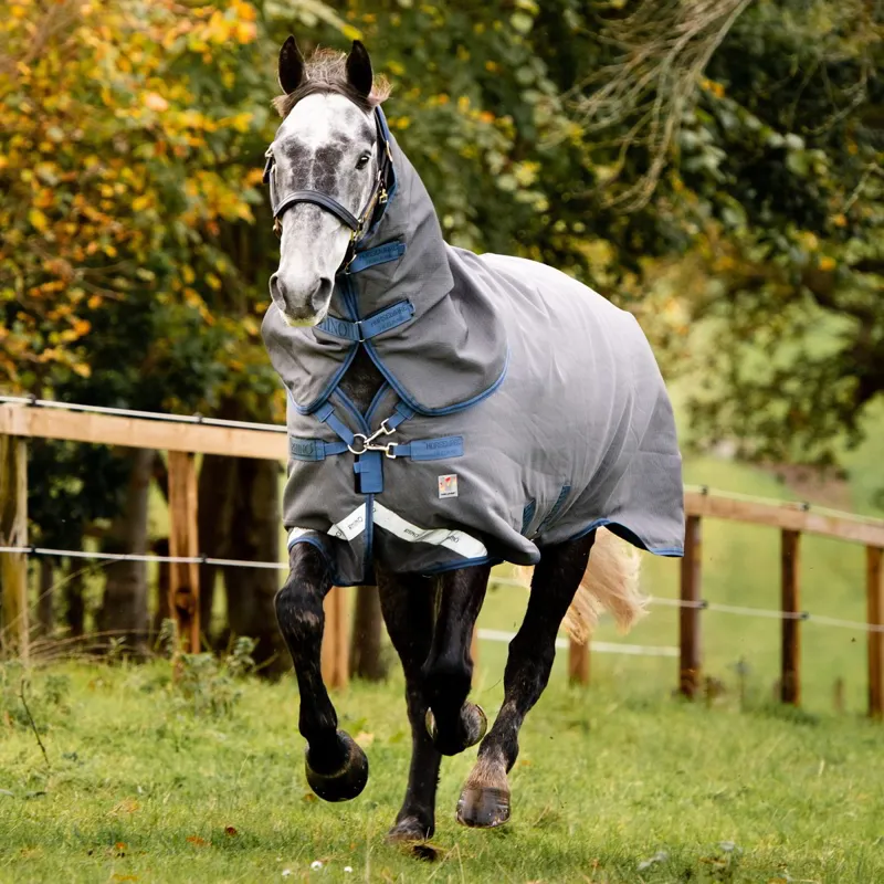 Rhino HexStop Plus 250g Vari-Layer Turnout Blanket - Grey/Indigo/Navy-1