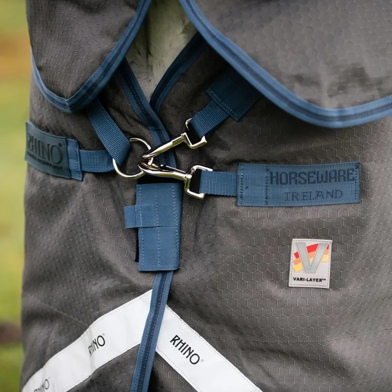 Rhino HexStop Plus 250g Vari-Layer Turnout Blanket - Grey/Indigo/Navy-3