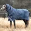Rhino Plus Lite 0g Turnout Blanket - Navy Check/Indigo