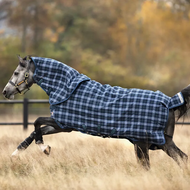 Rhino Plus Vari-Layer 450g Turnout Blanket - Navy Check/Indigo-1