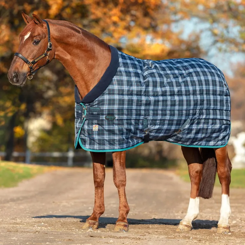 Rhino Original Vari-Layer 450g Stable Blanket - Navy Check/Teal