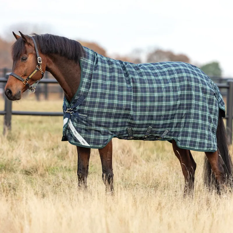 Rhino Wug Vari-Layer 100g Turnout Blanket - Hunter Check/Navy/Green