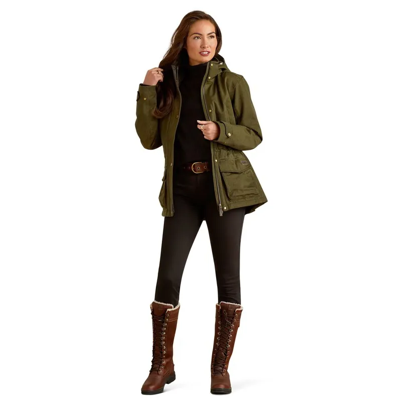 Ariat Rhodium H2O Womens Insulated Parka Jacket - Rosin-3