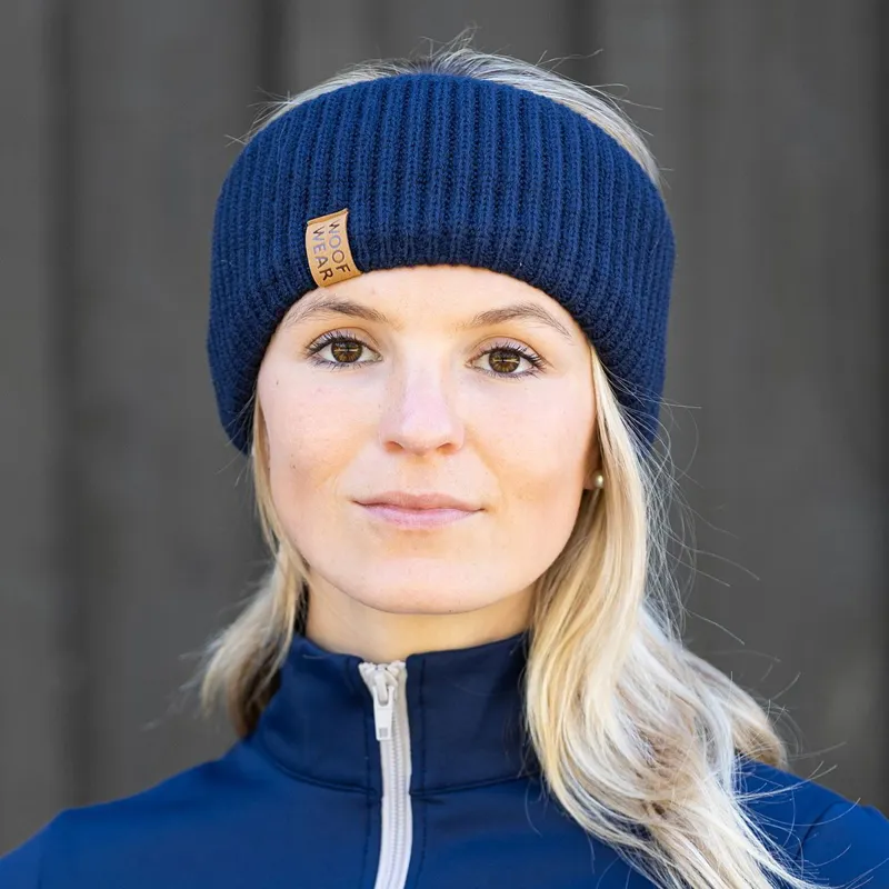 Woof Wear Ribbed Headband - Navy-1