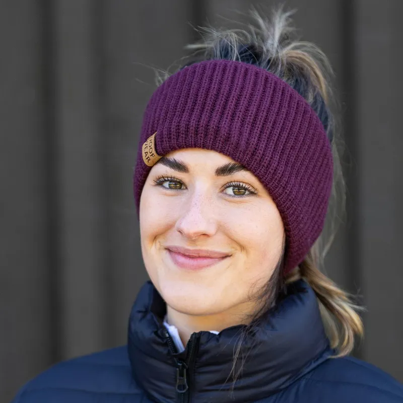 Woof Wear Ribbed Headband - Plum-1