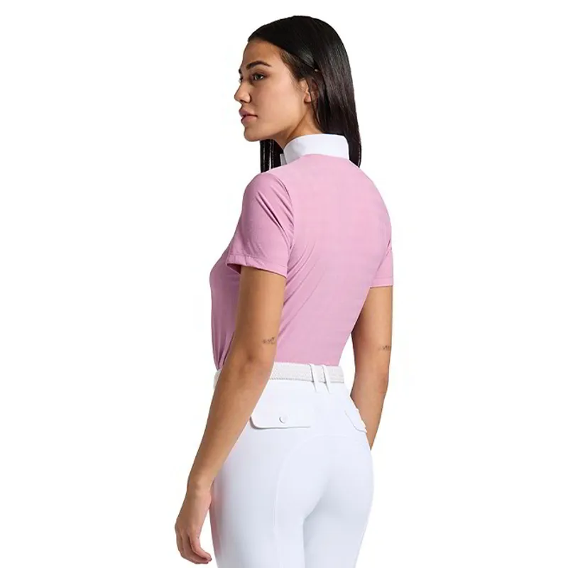 Riders Gene Jacquard Jersey Womens Show Shirt - Mauve Orchid-1