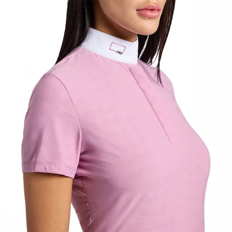 Riders Gene Jacquard Jersey Womens Show Shirt - Mauve Orchid-2