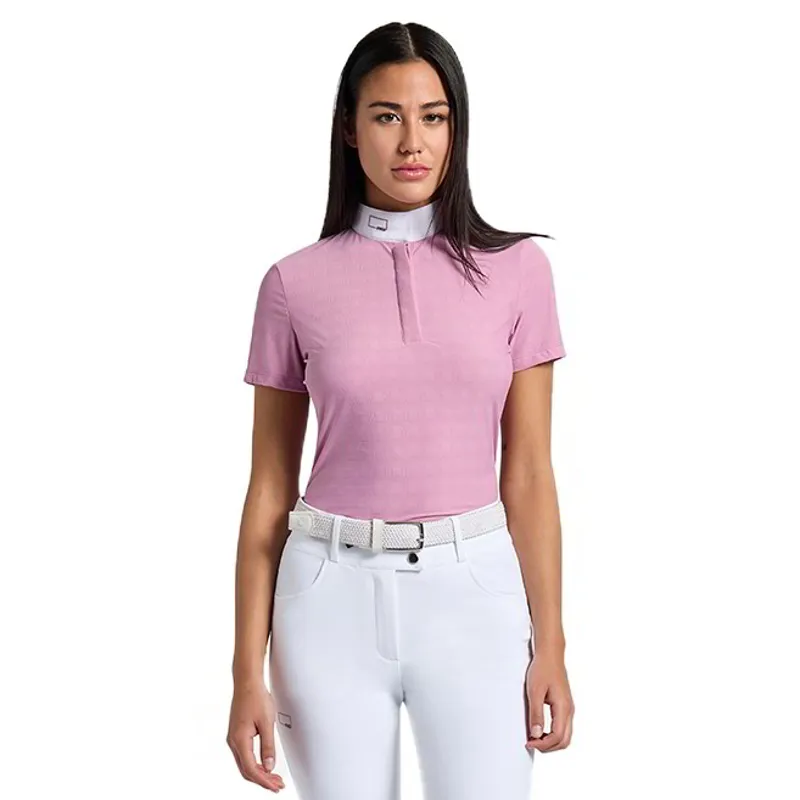 Riders Gene Jacquard Jersey Womens Show Shirt - Mauve Orchid