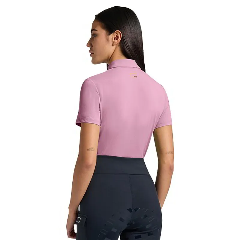 Riders Gene Jersey Women's Zip Training Polo Shirt - Mauve Orchid-1