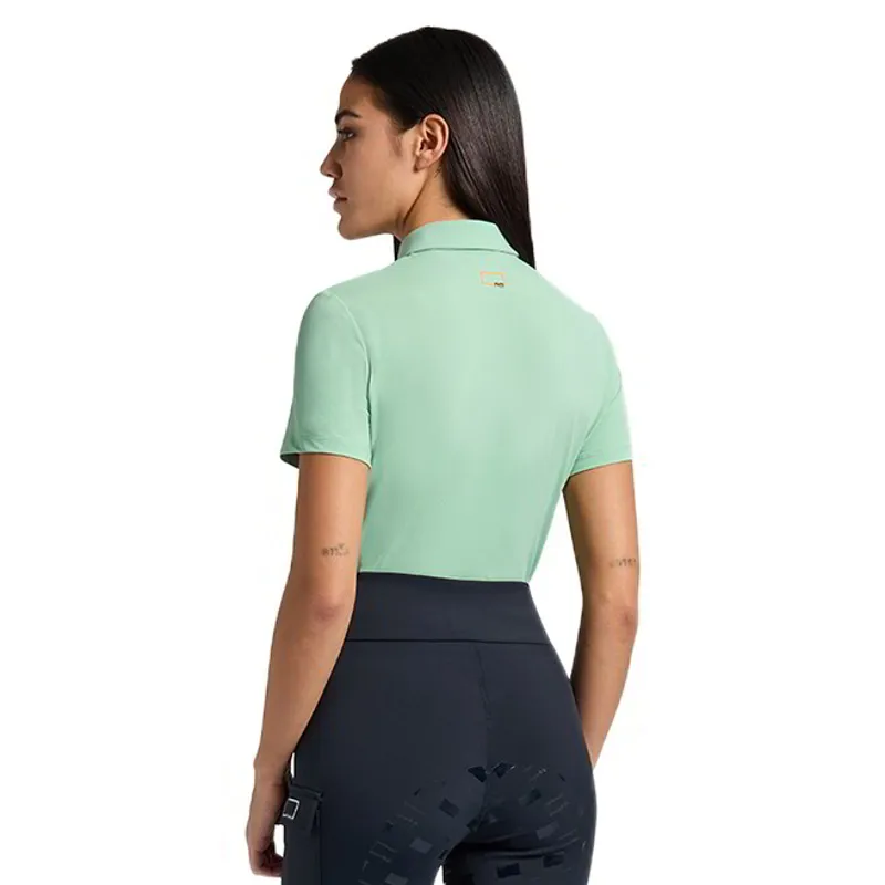 Riders Gene Jersey Womens Zip Training Polo Shirt - Meadow Green-1