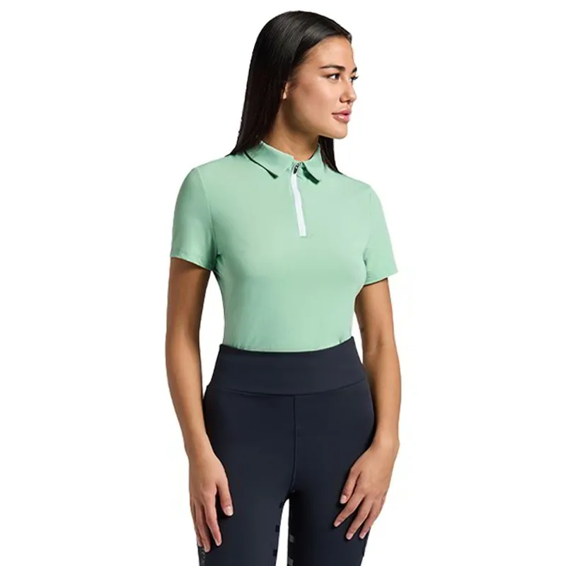 Riders Gene Jersey Womens Zip Training Polo Shirt - Meadow Green