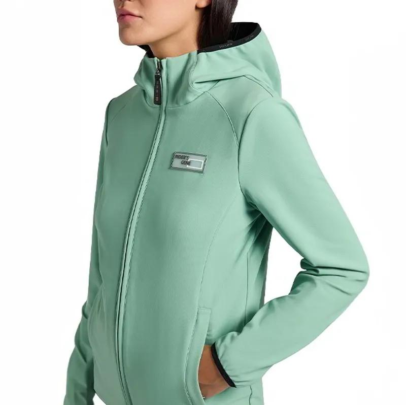 Riders Gene Jersey Womens Softshell Hooded Jacket - Meadow Green-2