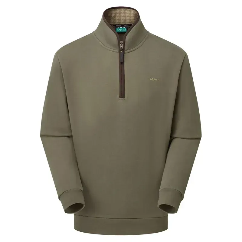 Ridgeline Brancaster 1/4 Zip Men's Pullover - Olive-1