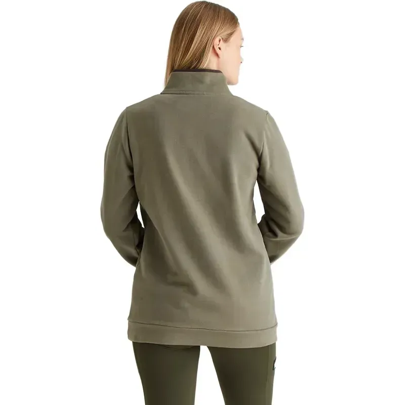 Ridgeline Brancaster Women's 1/4 Zip Top - Smokey Olive-2