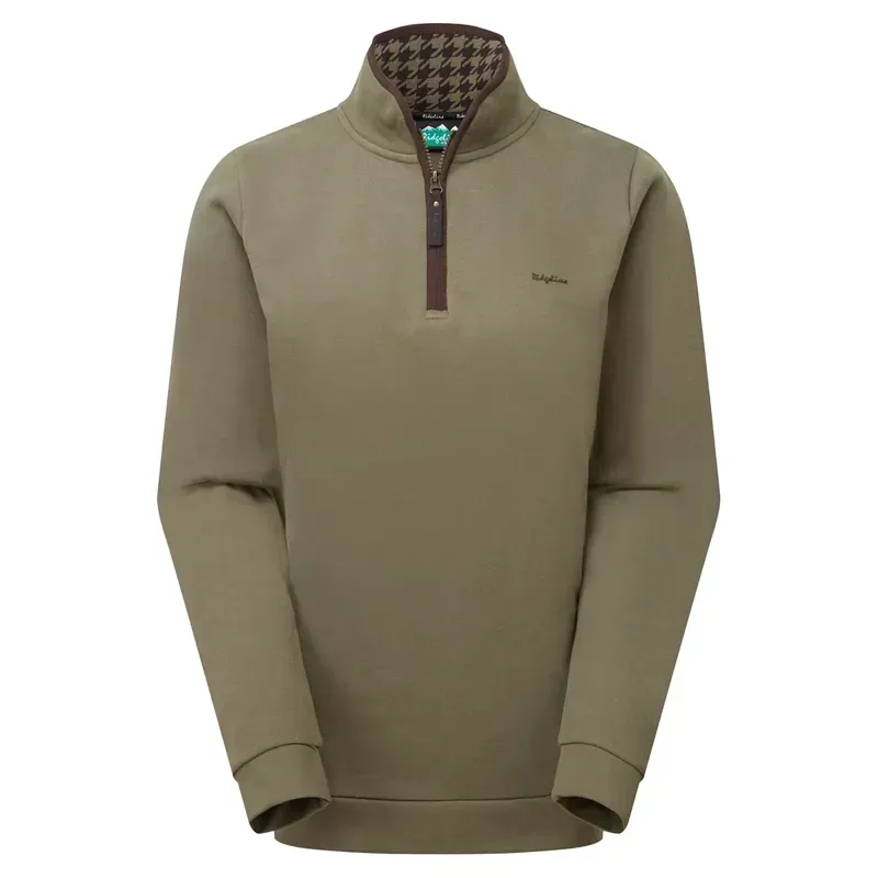 Ridgeline Brancaster Women's 1/4 Zip Top - Smokey Olive-4