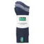 Ridgeline Cotton Work Mid Length Socks 3 Pack - Navy Multi