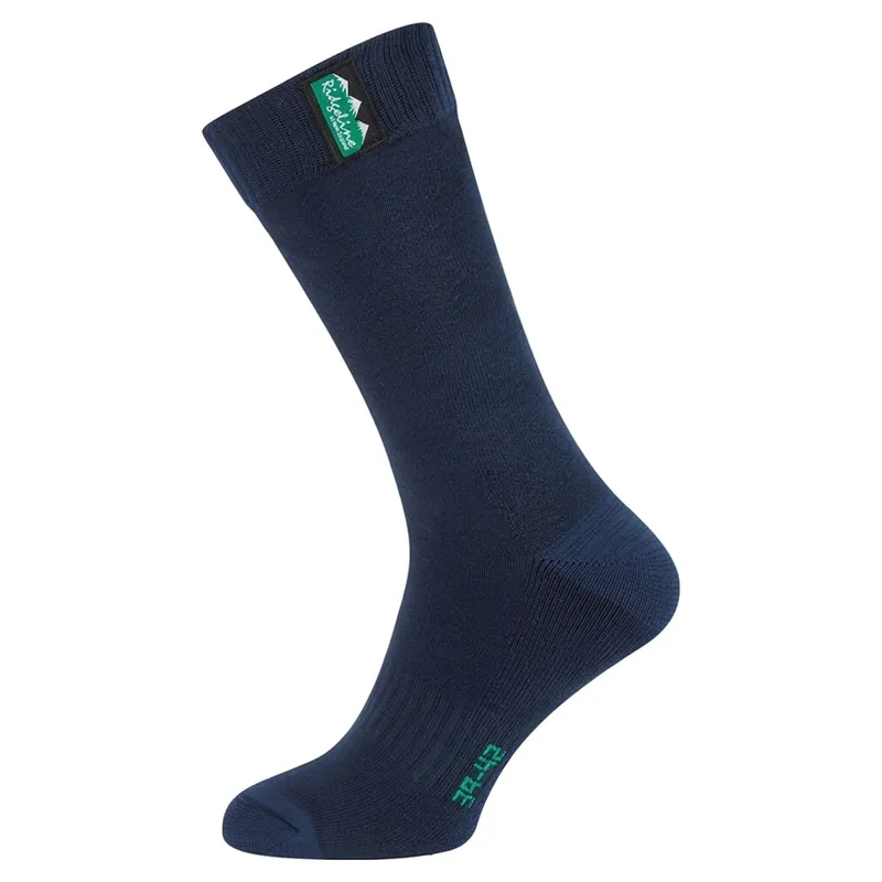 Ridgeline Cotton Work Mid Length Socks 3 Pack - Navy Multi-3