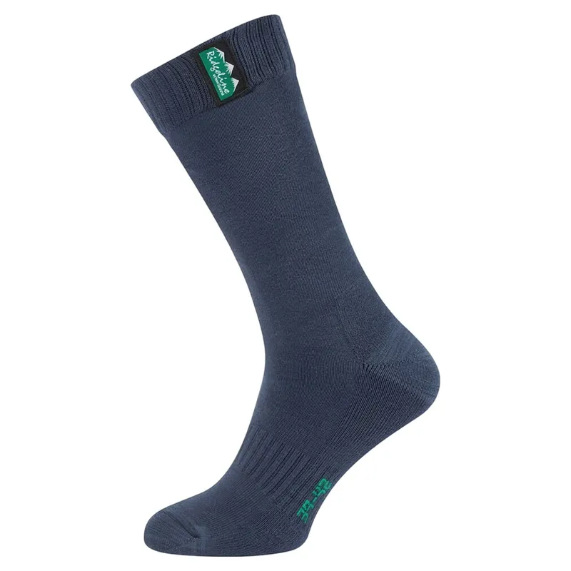 Ridgeline Cotton Work Mid Length Socks 3 Pack - Navy Multi-1